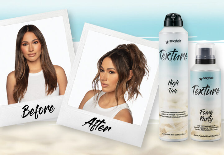 texture products with before and after model