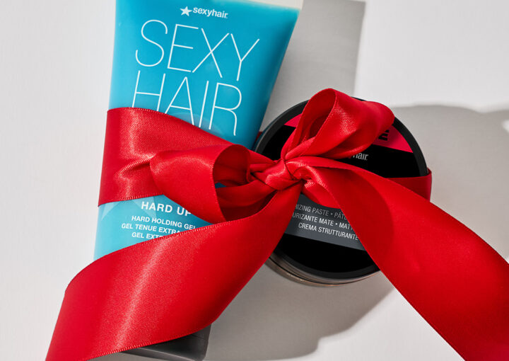 products wrapped in ribbon