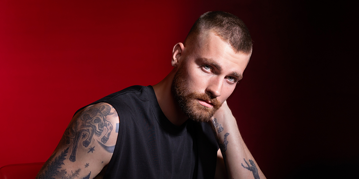 photo of male model with short hair